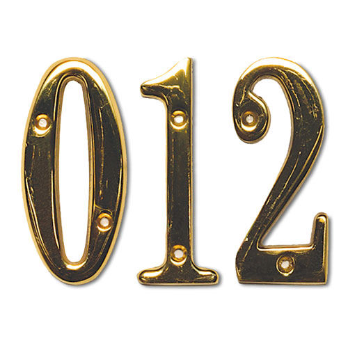 Door Numbers Brass & Set Of 4 Brass Numbers 0 2 4 \u0026 8/ Vintage